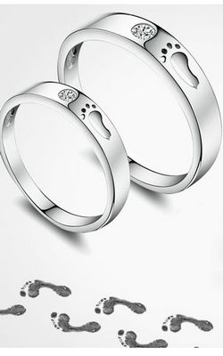 SS11049 S925 sterling silver couple ring